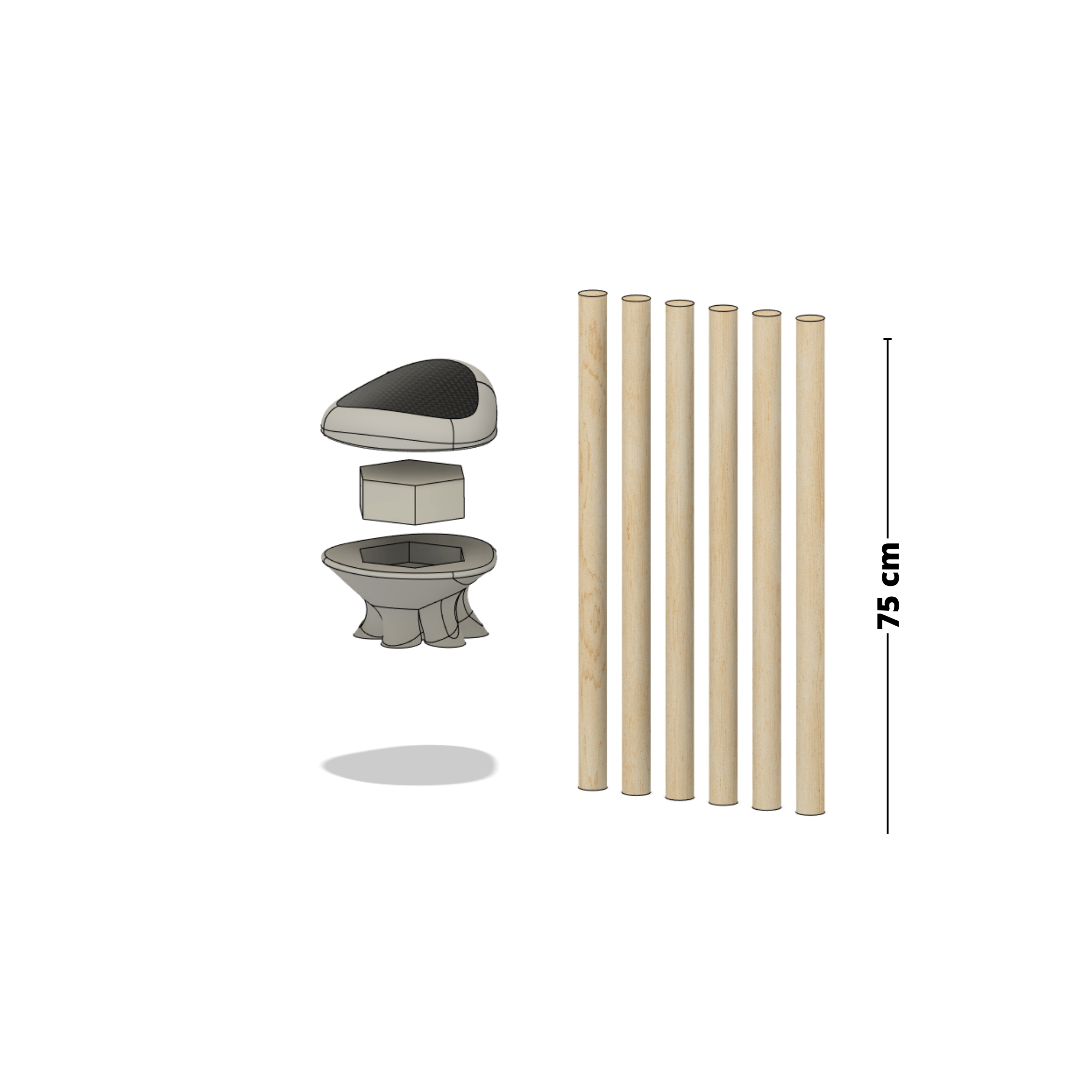 Sgabello Brisk 3D Design | File STL per Stampa 3D