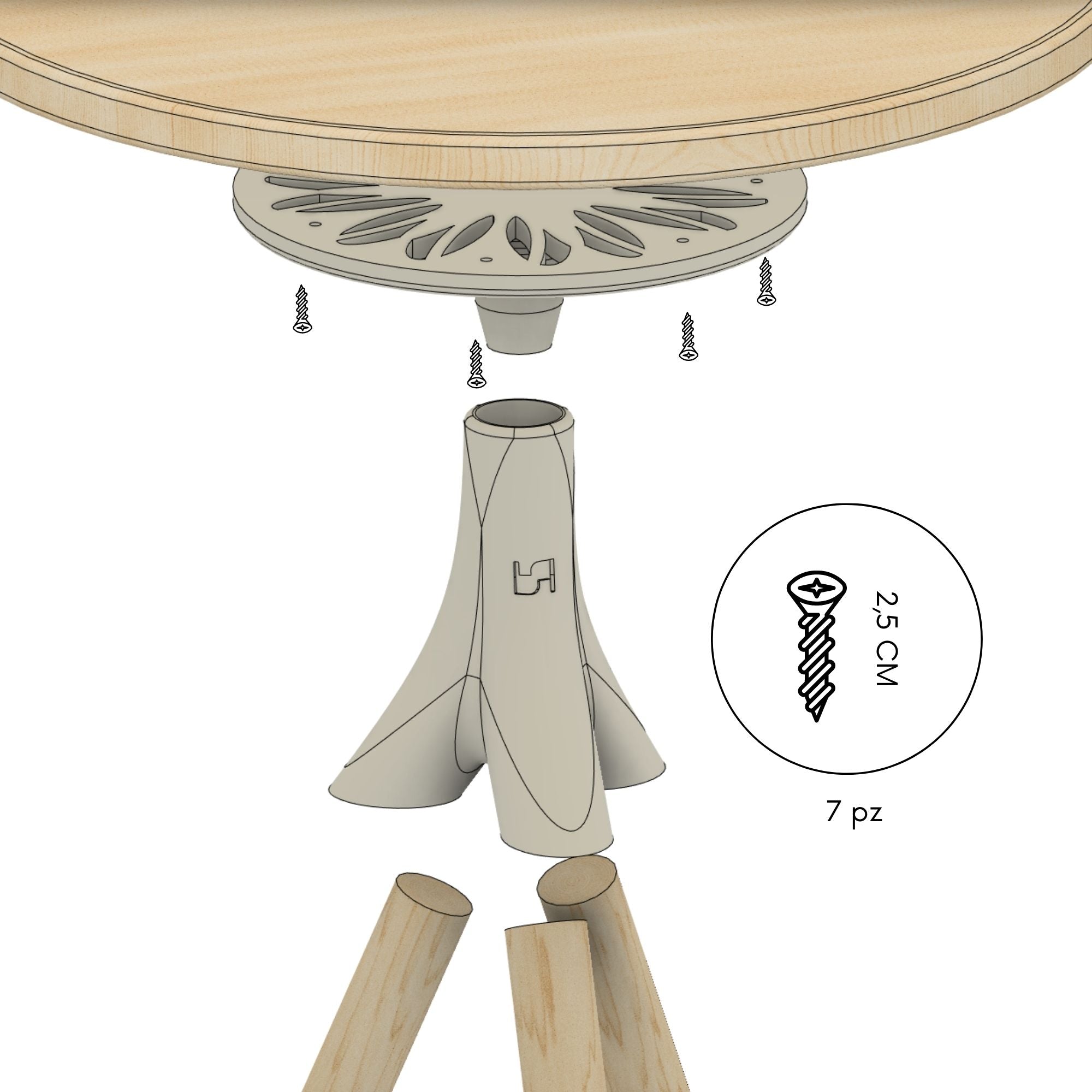 Tavolo Brisk 3D Design | File STL per Stampa 3D