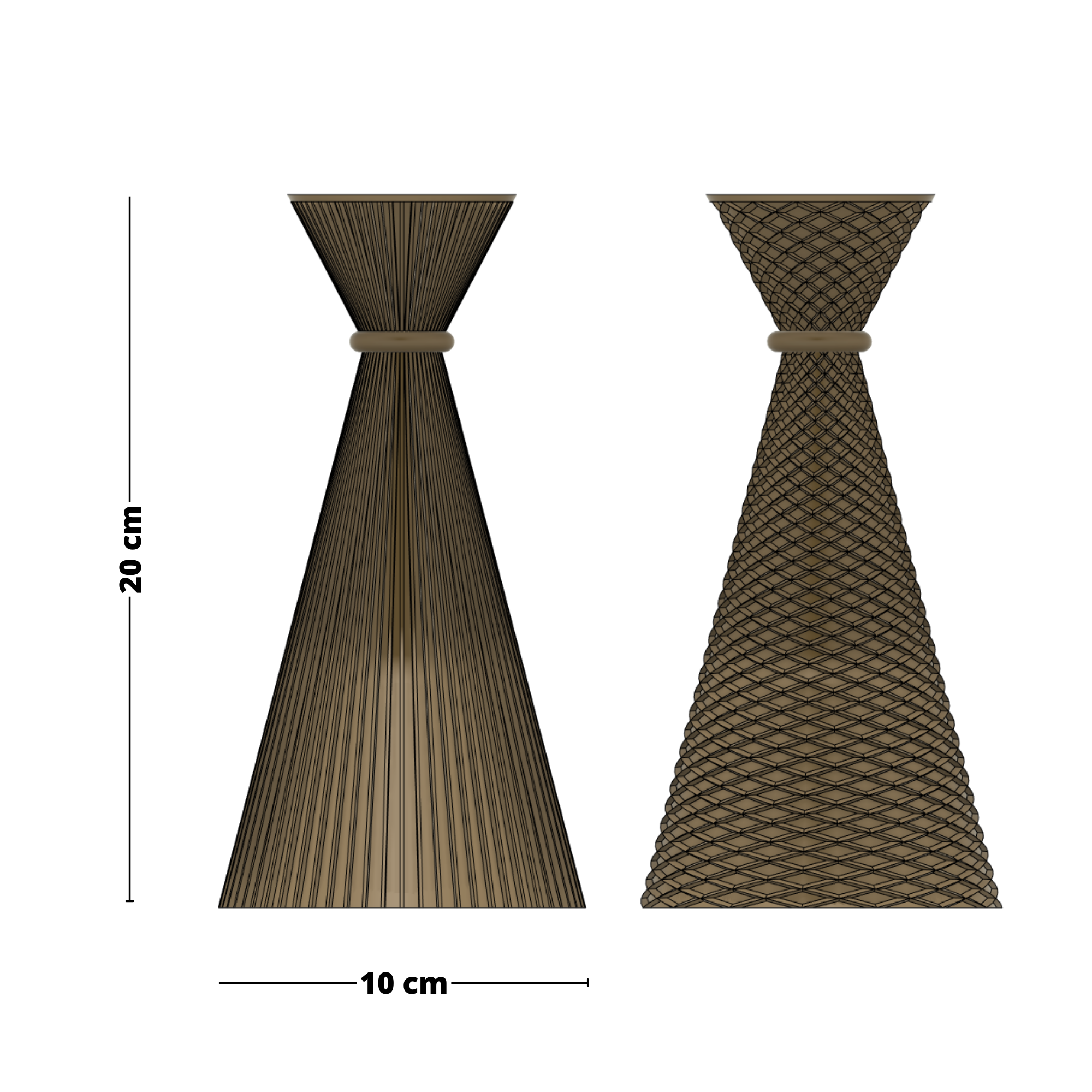 Pack 2 Vasi 3D design / File Digitale / File STL / Pronto per la stampa 3D / File per stampanti 3D