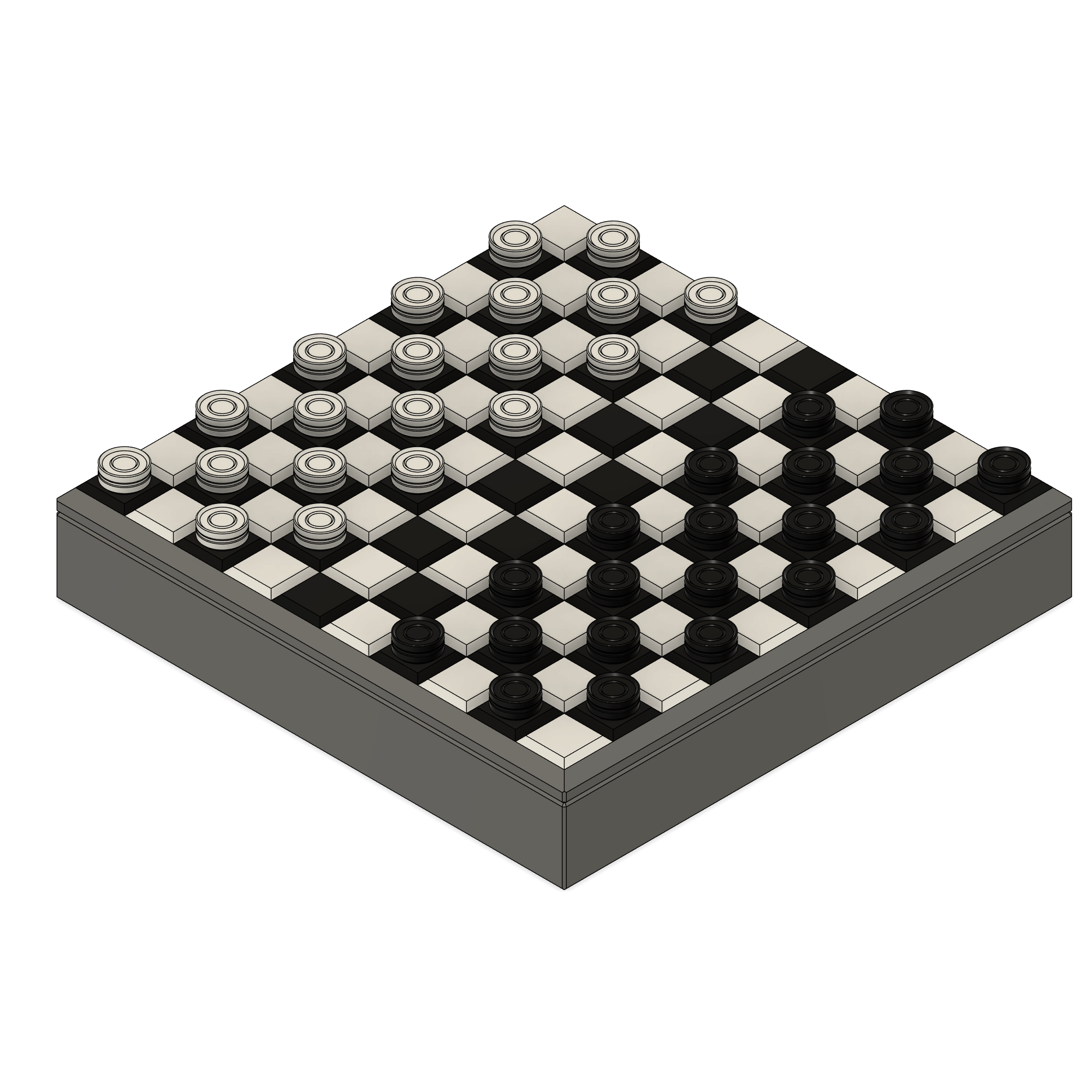 Dama | Gioco didattico | File 3D STL per Stampa 3D
