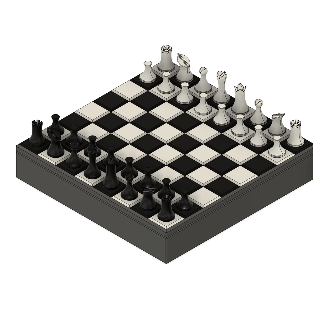 Scacchi e dama | Gioco didattico | File 3D STL per Stampa 3D