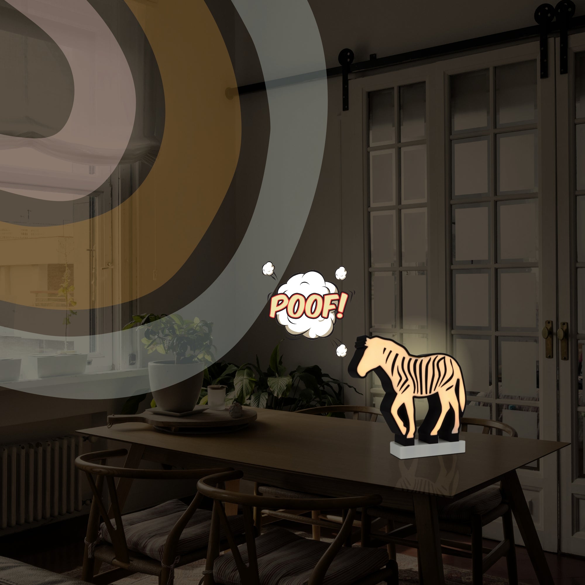 Lampada LED a forma di Zebra – Stile selvaggio e affascinante