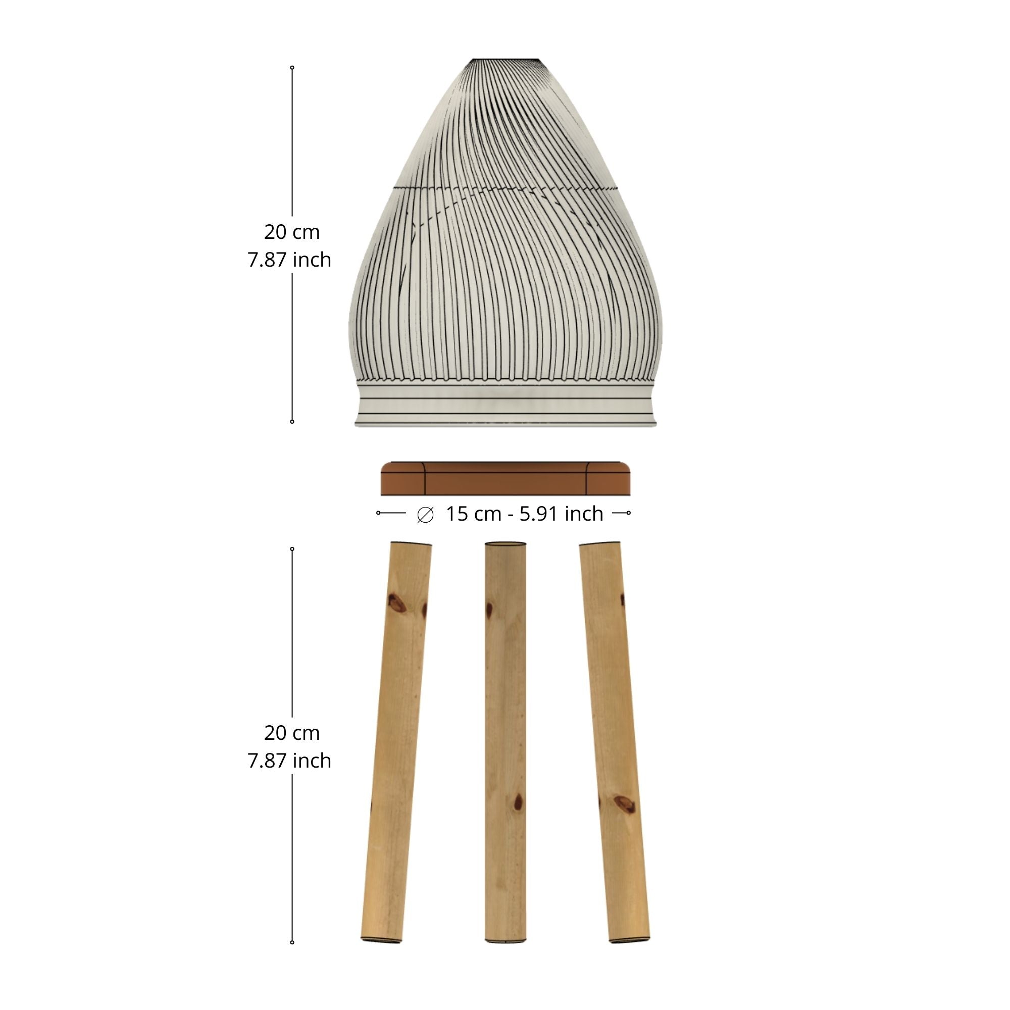 Dumpling Lamp - Design Nordico | File 3D STL per Stampa 3D