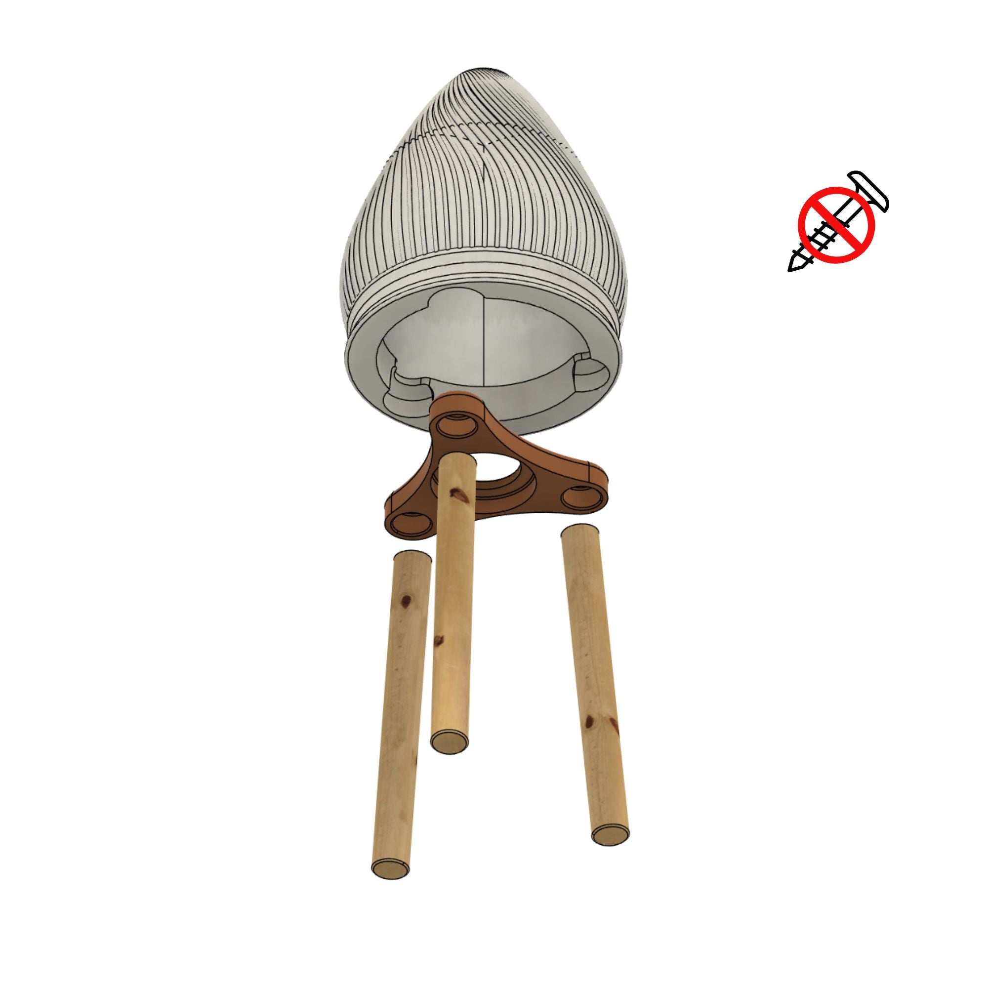 Dumpling Lamp - Design Nordico | File 3D STL per Stampa 3D