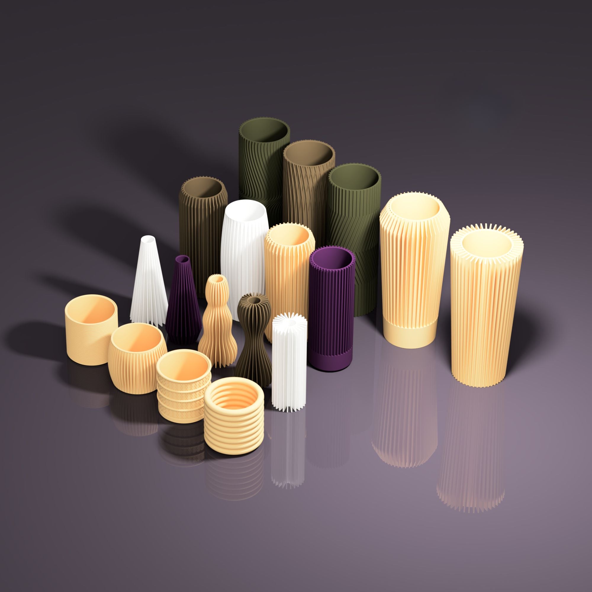 STL Vases Design Pack 18 3D Files - Unique design for your home