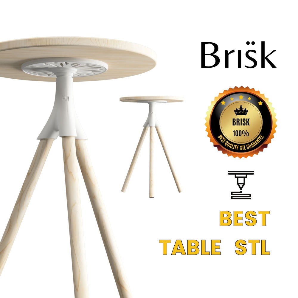 Brisk 3D Design Table / STL Coffee Table / Digital File / STL File / Ready for 3D Printing / Files for 3D Printers