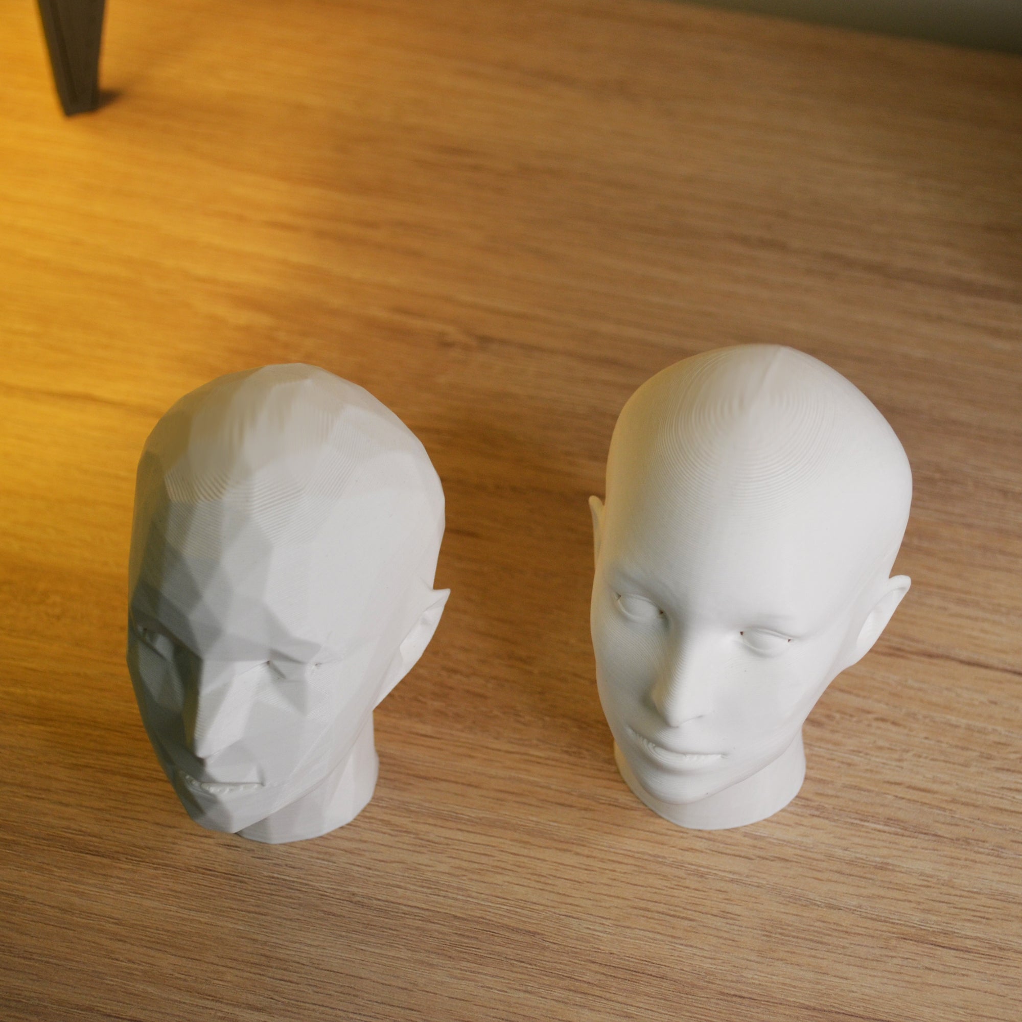 Elegantes cabezales de diseño 3D: unión de alta y baja resolución