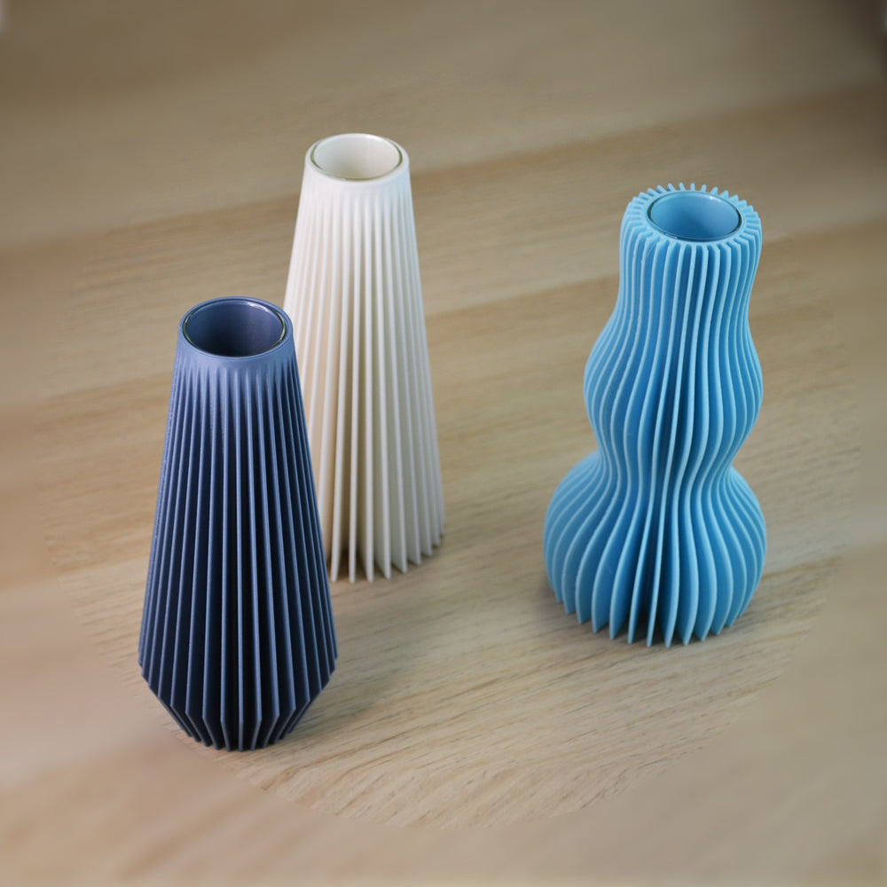 Tris Vasi di Design: Un'Oasi di Creatività e Stampa 3D