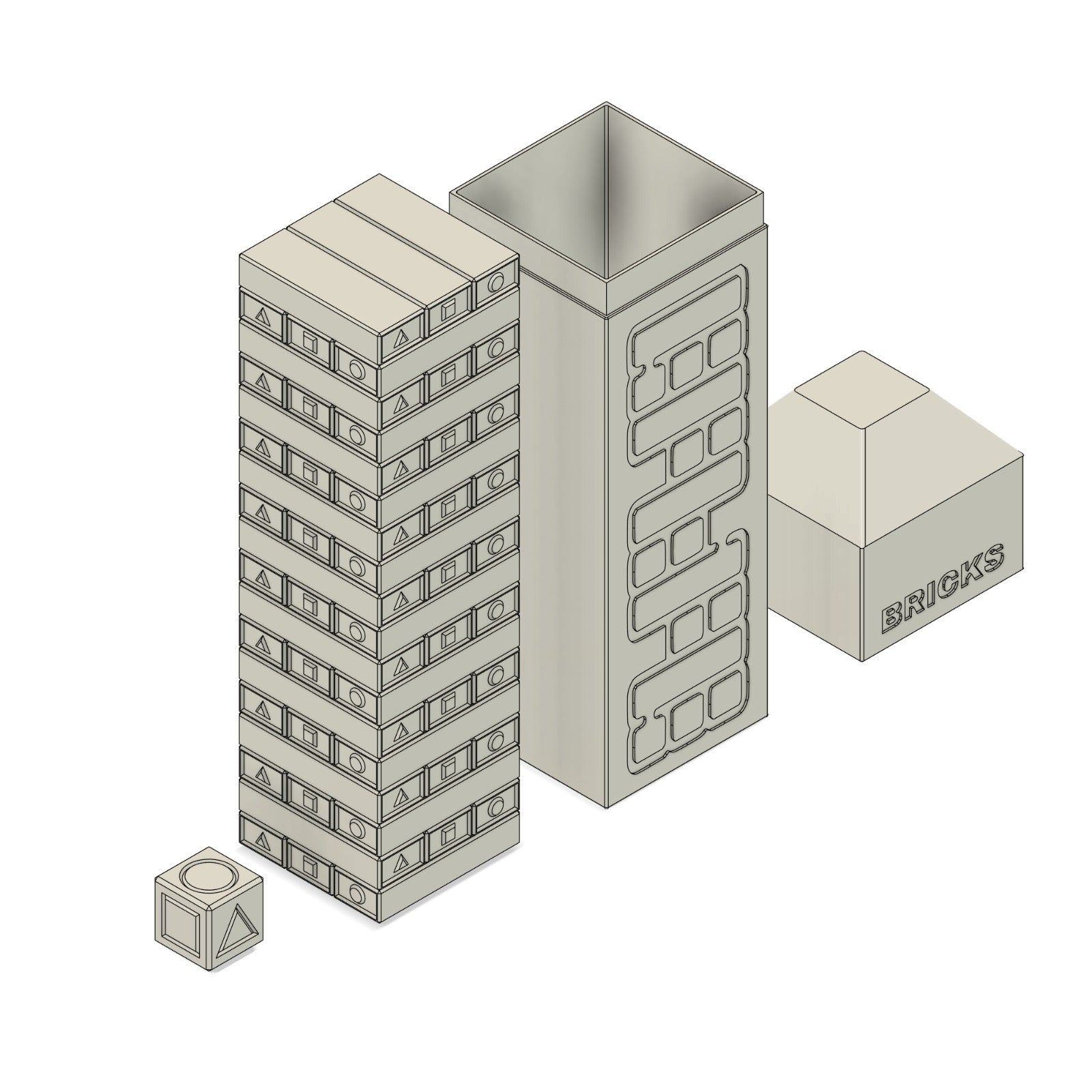 Tower Bricks | Gioco didattico | File 3D STL per Stampa 3D