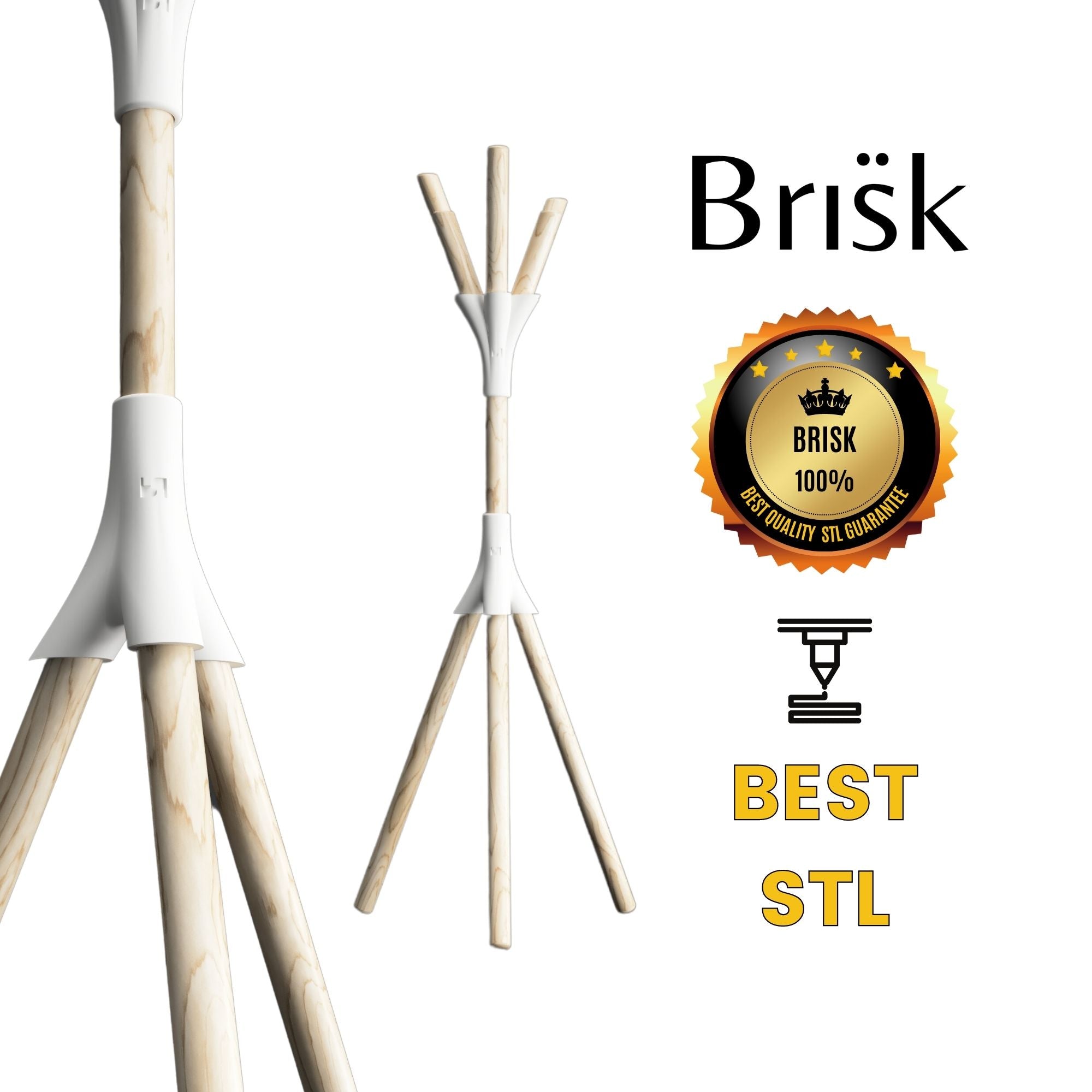 Brisk 3D Design Coat Hanger / STL Coat Hanger / Digital File / STL File / Ready for 3D Printing / Files for 3D Printers 