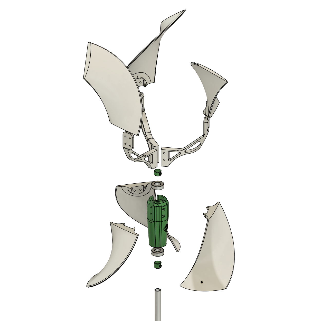 Progetto 3D di Pala Eolica Modellino Didattico - File STL per Prototipazione e Stampa 3D